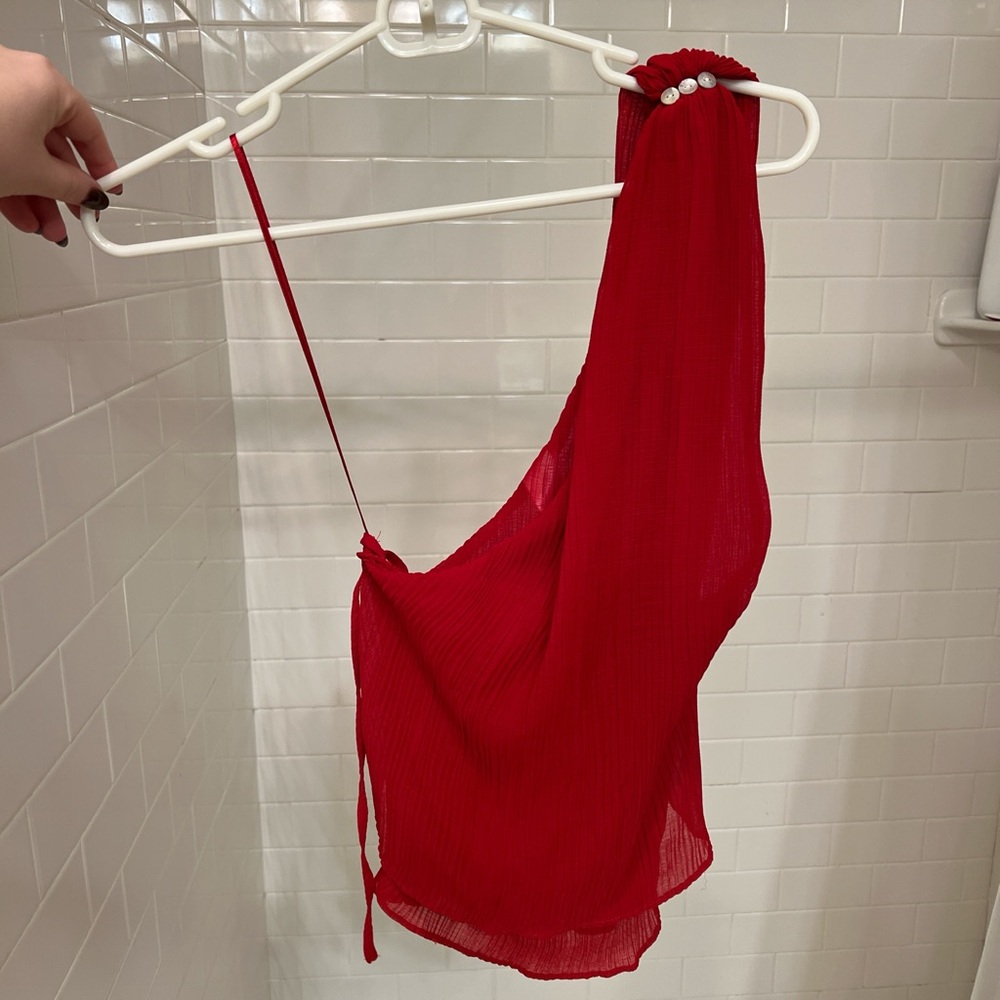 Zara Vibrant Red Top